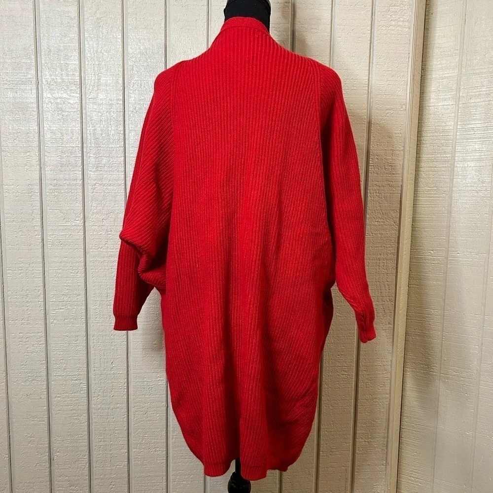 NWT Lovers + Friends Red Knit Oversized Cardigan, size large.